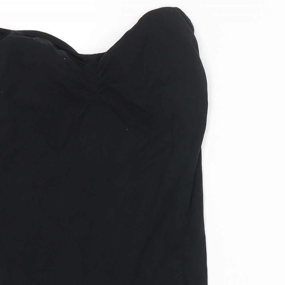 Miss Selfridge Womens Black Cotton Mini Size 14 Sweetheart Pullover