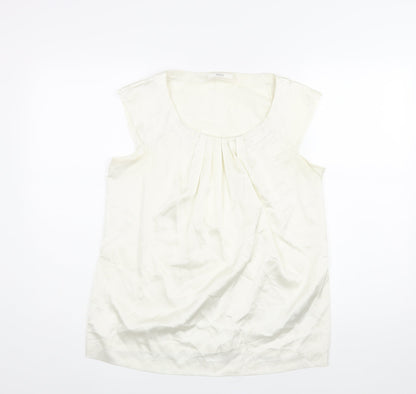 Womens UK Size 12 Marks and Spencer Ivory Basic Blouse
