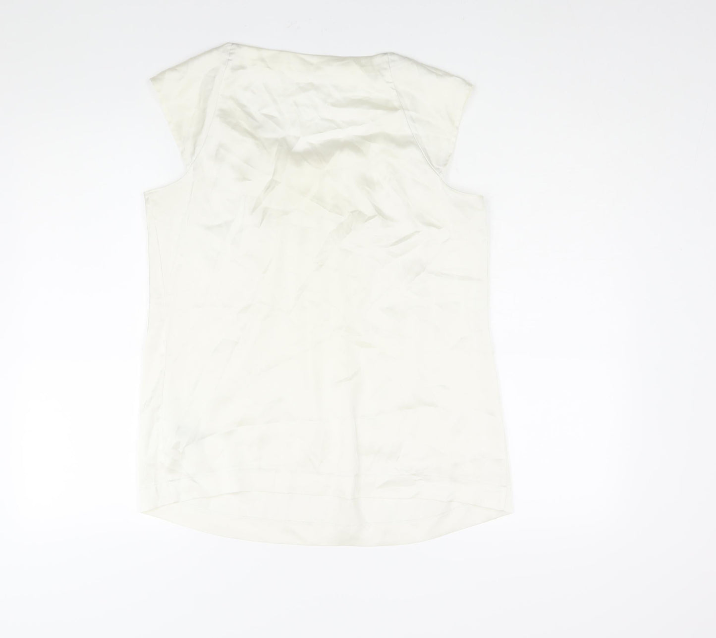 Womens UK Size 12 Marks and Spencer Ivory Basic Blouse