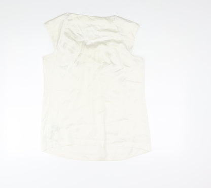Womens UK Size 12 Marks and Spencer Ivory Basic Blouse