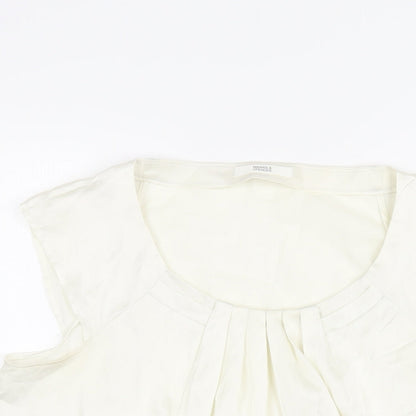 Womens UK Size 12 Marks and Spencer Ivory Basic Blouse