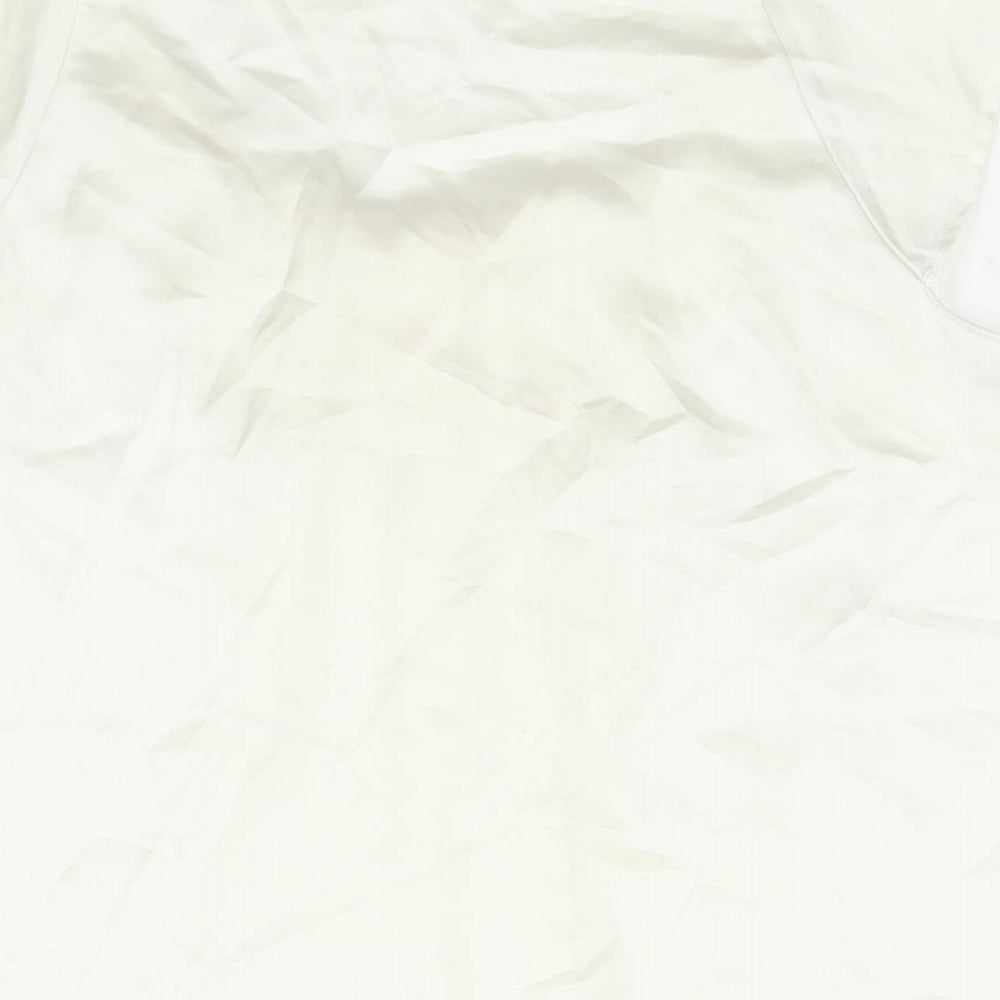 Womens UK Size 12 Marks and Spencer Ivory Basic Blouse