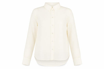 Womens UK Size XS Zara Ivory Basic Blouse