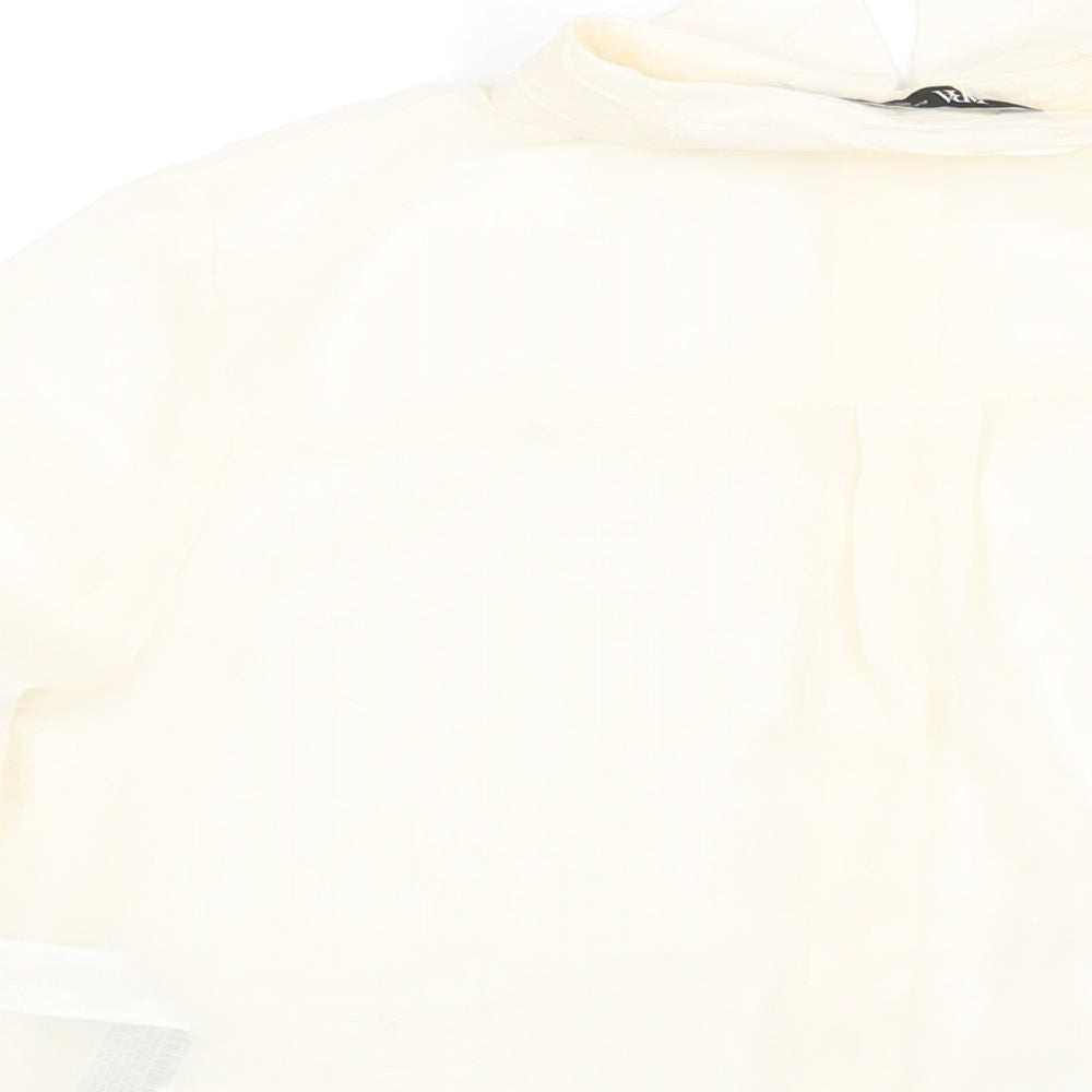 Womens UK Size XS Zara Ivory Basic Blouse