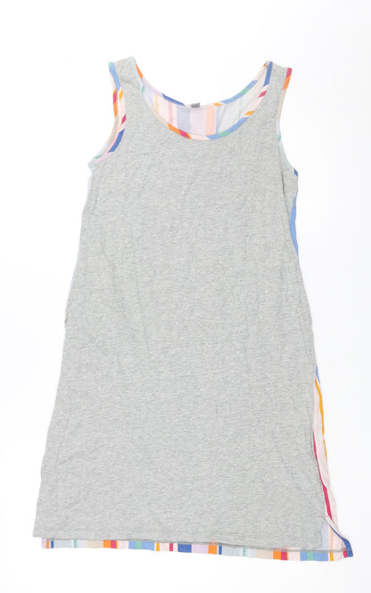 Uniqlo Womens Multicoloured Cotton Tank Dress Size S Scoop Neck Pullover - Stripe Back Print
