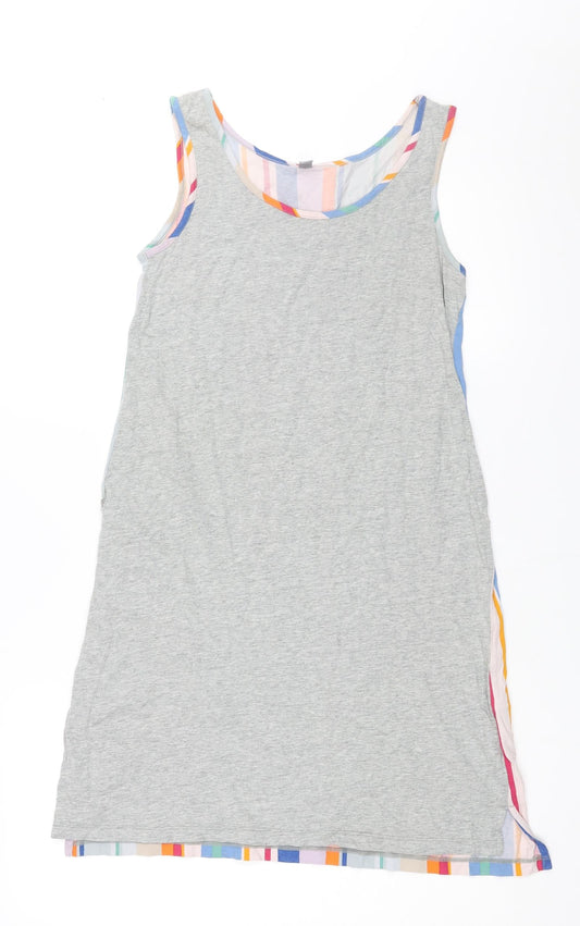 Uniqlo Womens Multicoloured Cotton Tank Dress Size S Scoop Neck Pullover - Stripe Back Print
