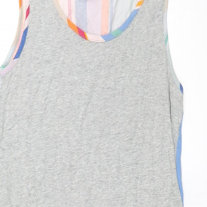 Uniqlo Womens Multicoloured Cotton Tank Dress Size S Scoop Neck Pullover - Stripe Back Print