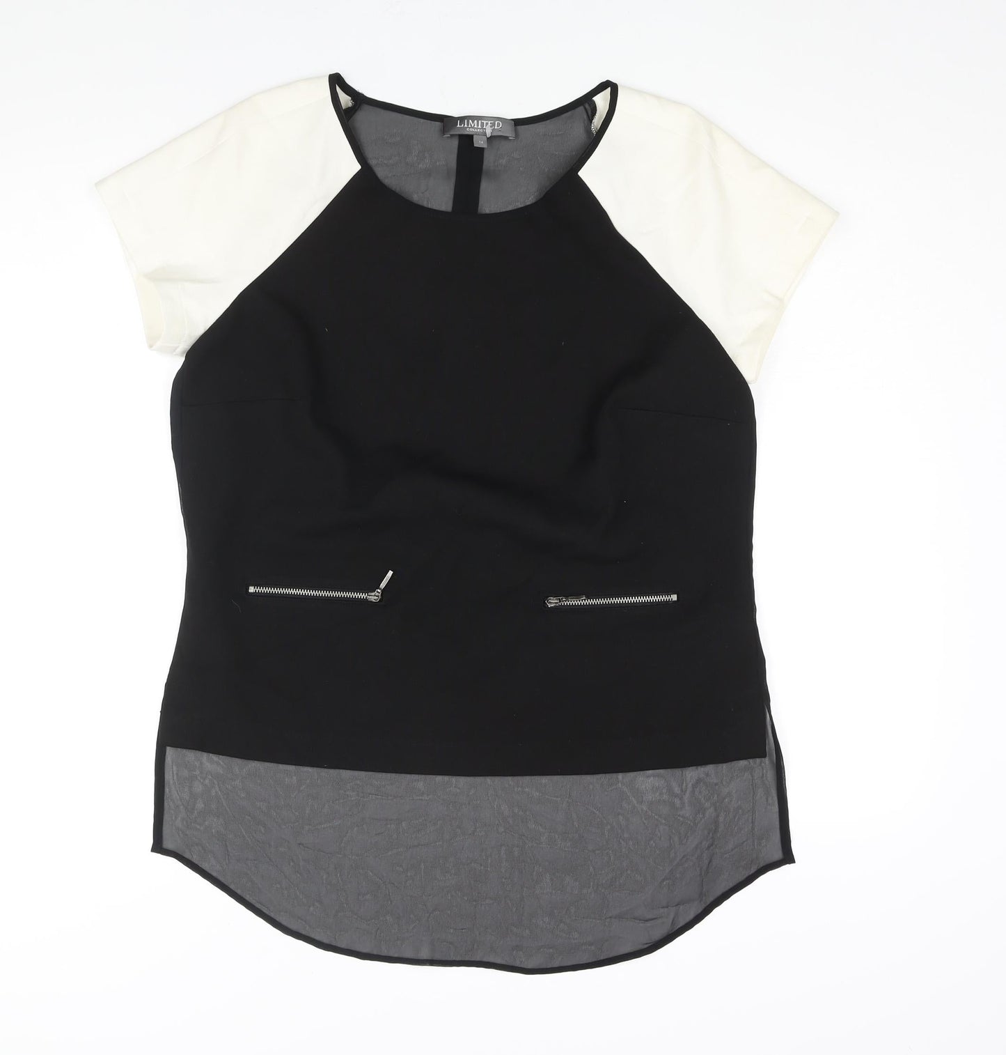 Womens UK Size 12 Limited Collection Black Basic Blouse