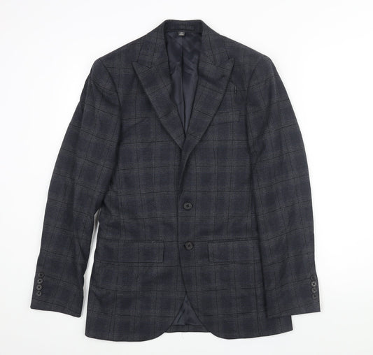 Mens UK Size 34 Marks and Spencer Regular Blue Suit Jacket