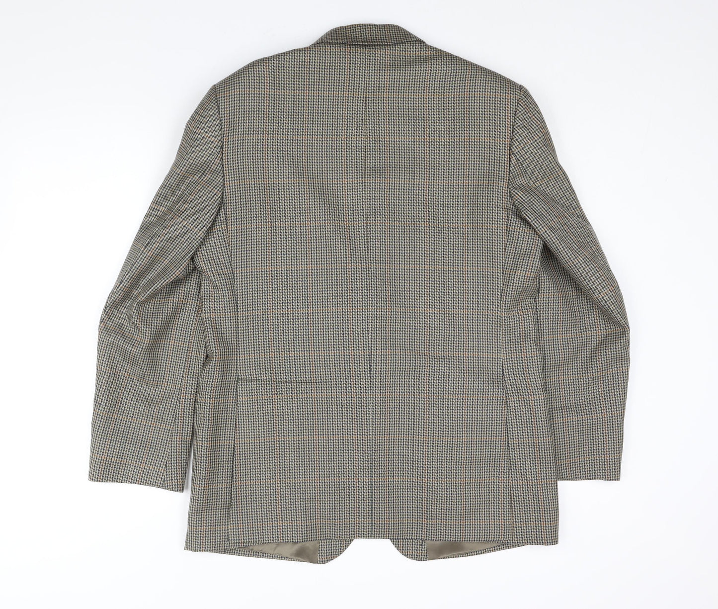 Laurie Hopkins Mens Brown Herringbone Wool Jacket Blazer Size 38 Regular