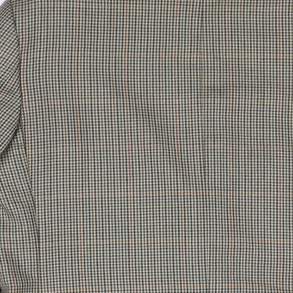 Laurie Hopkins Mens Brown Herringbone Wool Jacket Blazer Size 38 Regular