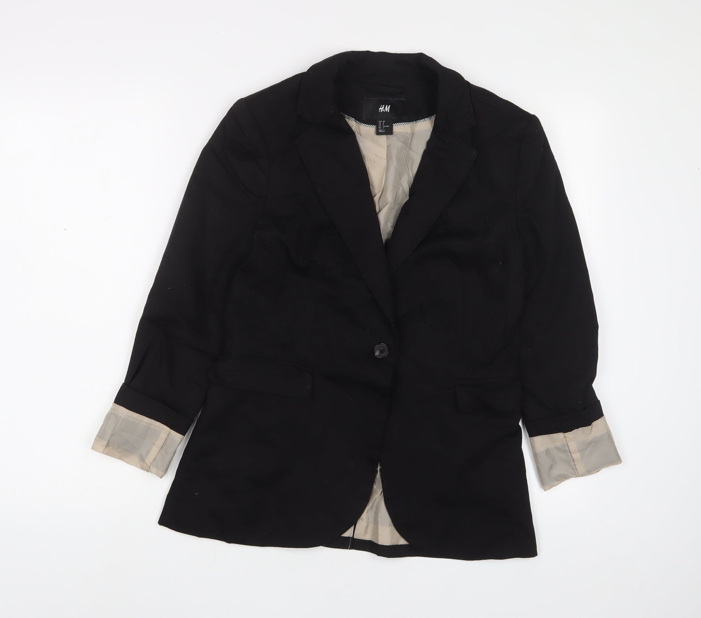Womens UK Size 10 H&M Black Jacket