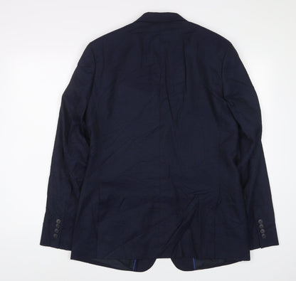 Mens UK Size 40 Marks and Spencer Regular Blue Suit Jacket