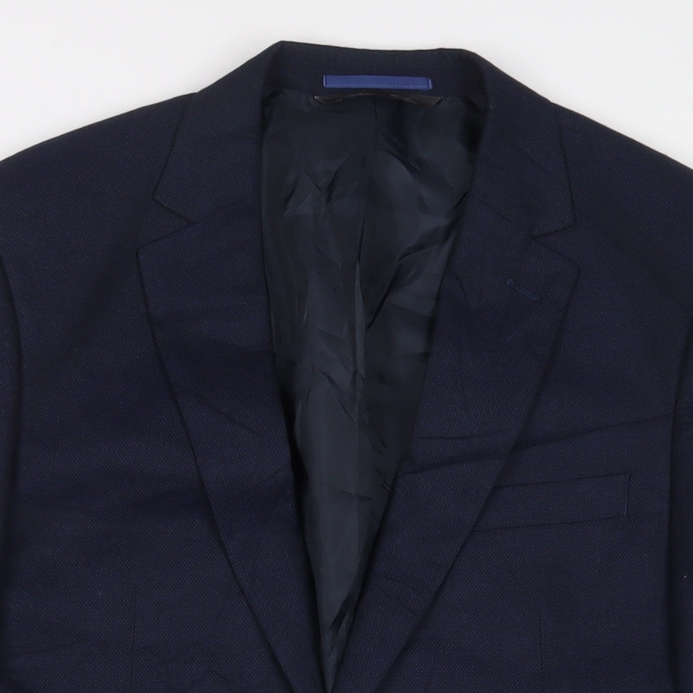 Mens UK Size 40 Marks and Spencer Regular Blue Suit Jacket