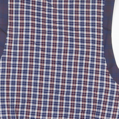 Steal & Jelly Mens Blue Plaid Polyester Jacket Suit Waistcoat Size 2XL Regular