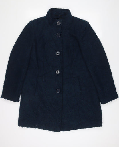 Womens UK Size 12 Debenhams Blue Overcoat