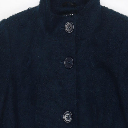 Womens UK Size 12 Debenhams Blue Overcoat