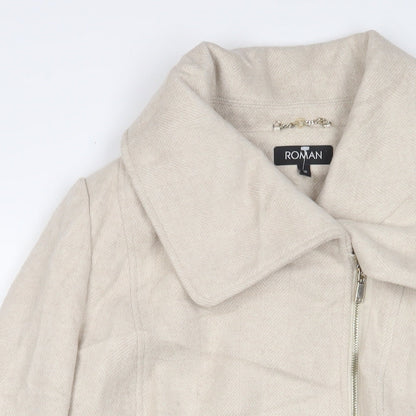 Womens UK Size 12 Roman Beige Overcoat