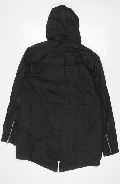 Good For Nothing Womens Black Jacket Coat Size M Zip - Butterfly, Embroidered