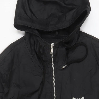 Good For Nothing Womens Black Jacket Coat Size M Zip - Butterfly, Embroidered