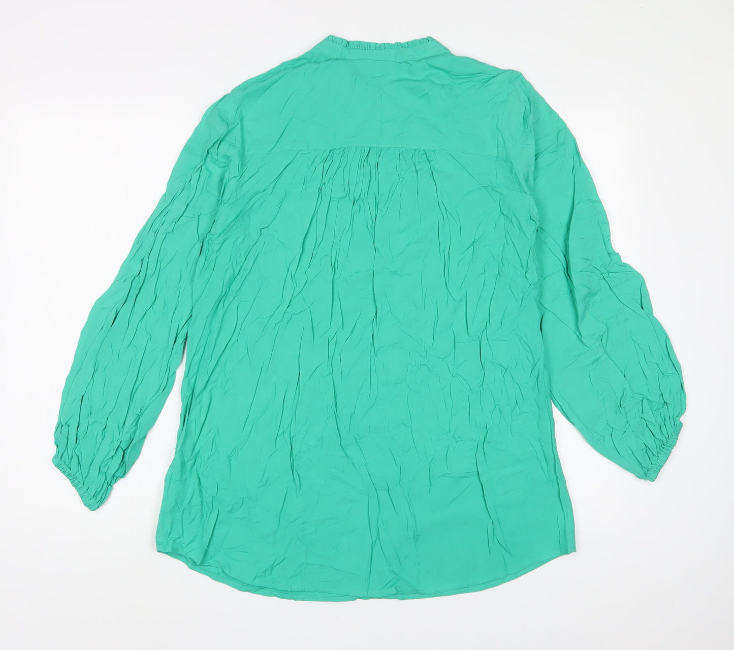 Womens UK Size 10 Marks and Spencer Green Basic Blouse