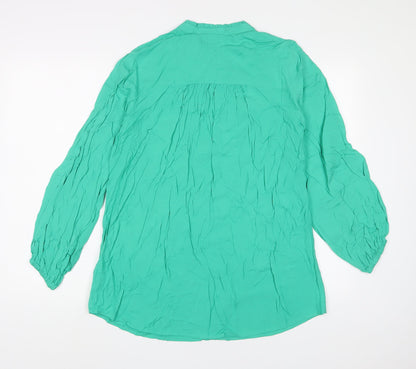 Womens UK Size 10 Marks and Spencer Green Basic Blouse