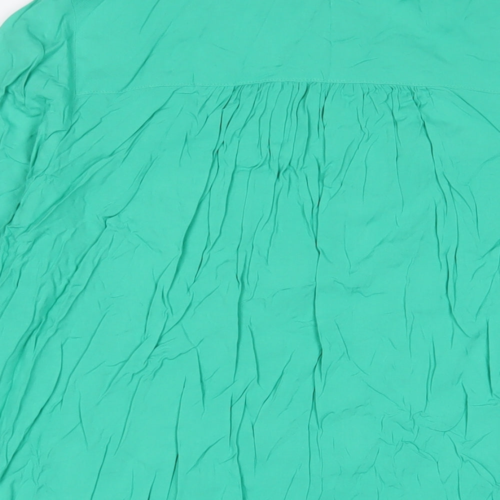 Womens UK Size 10 Marks and Spencer Green Basic Blouse