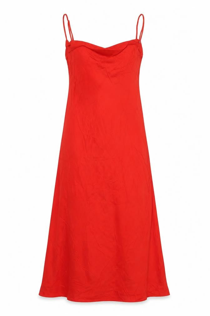 Zara Womens Red Viscose A-Line Size XS Square Neck Pullover