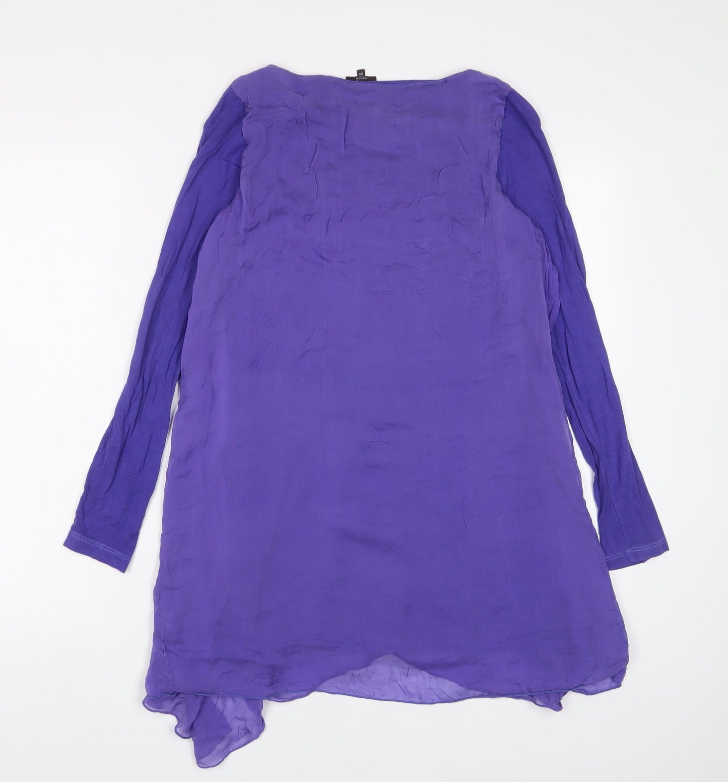 Phase Eight Womens Purple Viscose A-Line Size XS Boat Neck Pullover