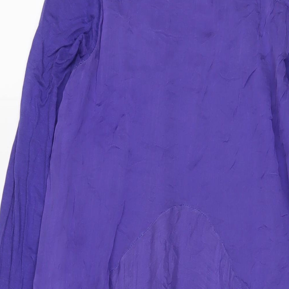 Phase Eight Womens Purple Viscose A-Line Size XS Boat Neck Pullover