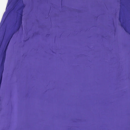Phase Eight Womens Purple Viscose A-Line Size XS Boat Neck Pullover