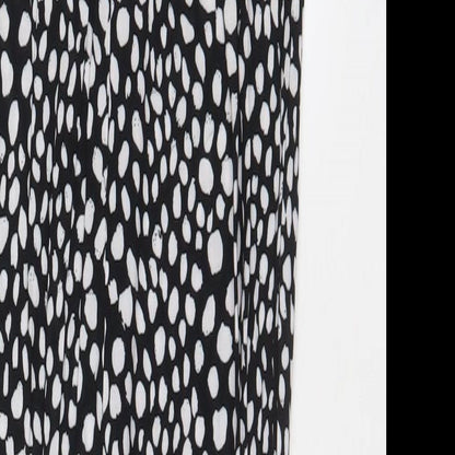 Glamorous Womens Black Geometric Viscose Jumpsuit One-Piece Size 8 L25 in Zip