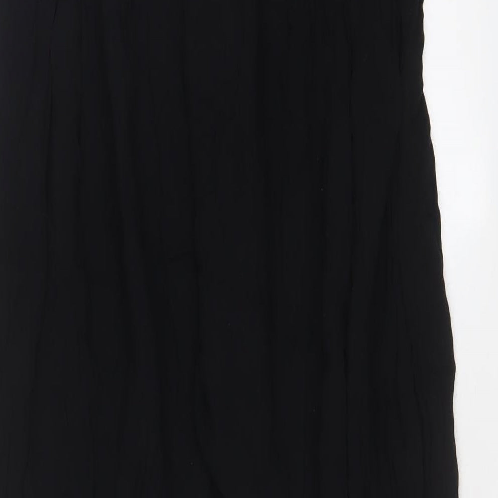 New Look Womens Black Viscose Bloomer Trousers Size 16 L23 in Regular