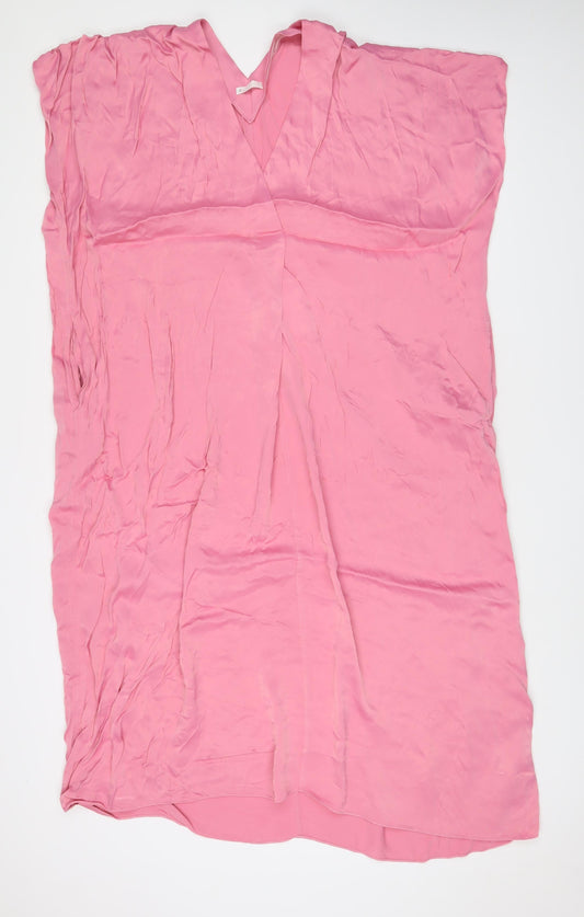 Arket Womens Pink Viscose A-Line Size 16 V-Neck Pullover