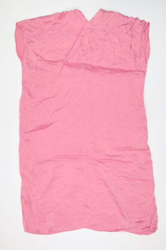 Arket Womens Pink Viscose A-Line Size 16 V-Neck Pullover