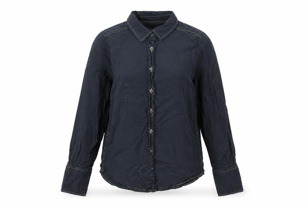 Womens UK Size 6 Marks and Spencer Blue Basic Button-Up