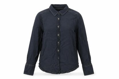 Womens UK Size 6 Marks and Spencer Blue Basic Button-Up