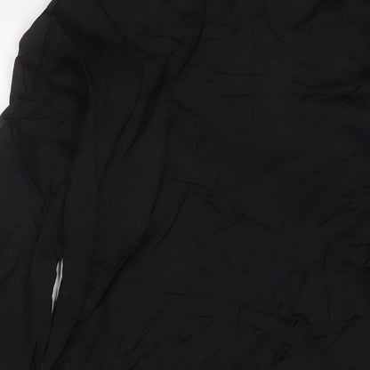 H&M Womens Black Viscose A-Line Size 8 Crew Neck Pullover - Pleated