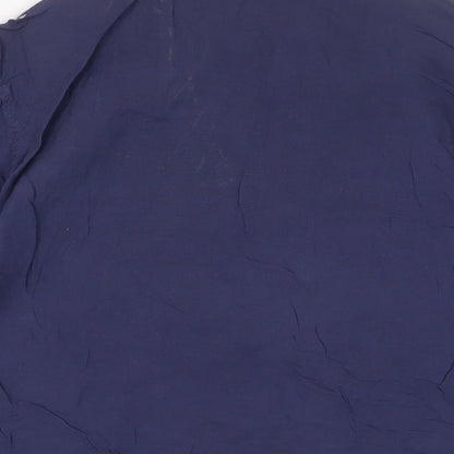 Womens UK Size S Uniqlo Blue Basic Button-Up