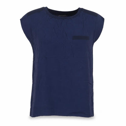 Womens UK Size L Soaked in Luxury Blue Basic T-Shirt