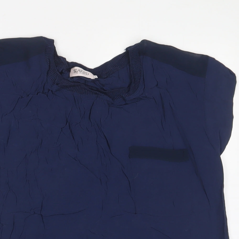 Womens UK Size L Soaked in Luxury Blue Basic T-Shirt