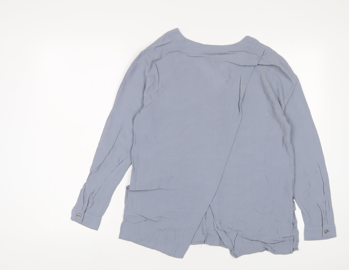 Womens UK Size 8 Topshop Blue Basic Blouse