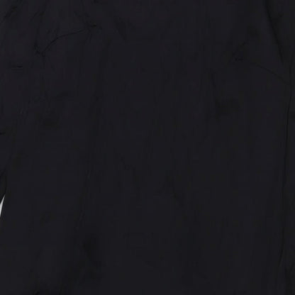 H&M Womens Black Viscose A-Line Size 6 Boat Neck Pullover - Pockets
