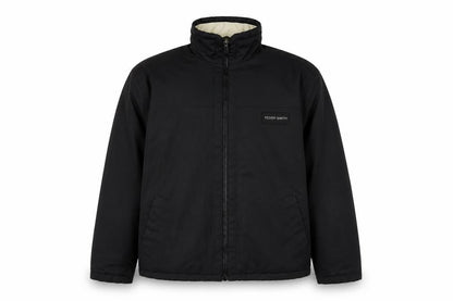 Teddy Smith Mens Black Jacket Coat Size M Zip