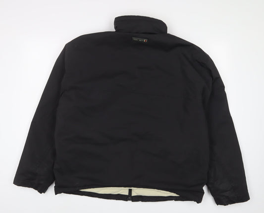 Teddy Smith Mens Black Jacket Coat Size M Zip