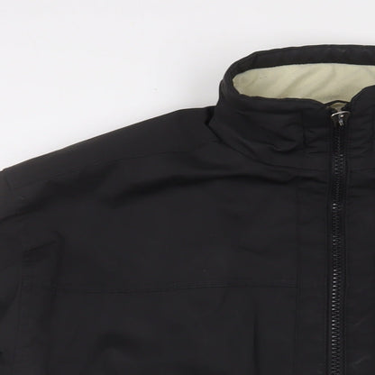 Teddy Smith Mens Black Jacket Coat Size M Zip