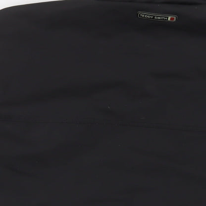 Teddy Smith Mens Black Jacket Coat Size M Zip