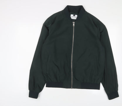 Mens UK Size M Topman Green Bomber Jacket