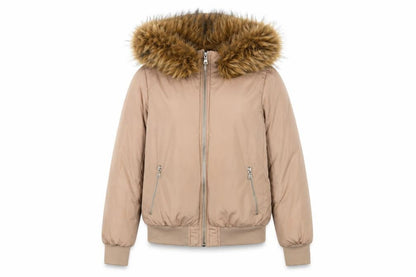 Coulture Womens Pink Parka Coat Size S Zip - Zip Pockets