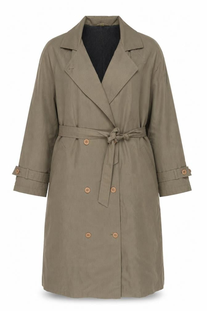 Womens UK Size 12 C&A Green Overcoat